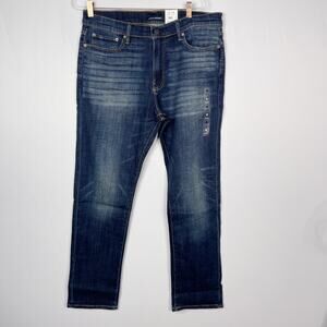 New Lucky Brand Mens 36 x 32 410 Athletic Slim Jeans in Fayette Wash Straight